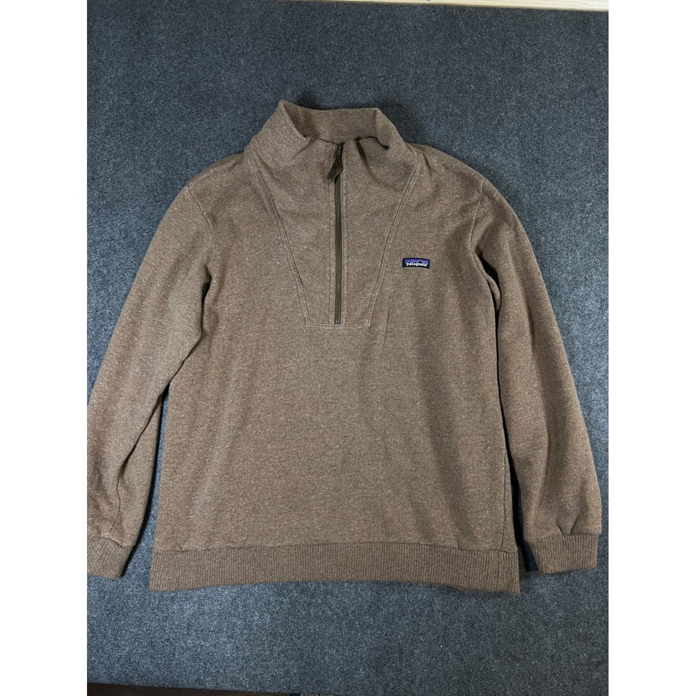Patagonia Mens XL Brown Recycled Wool Blend 1/4 Zip Better Sweater Pullover